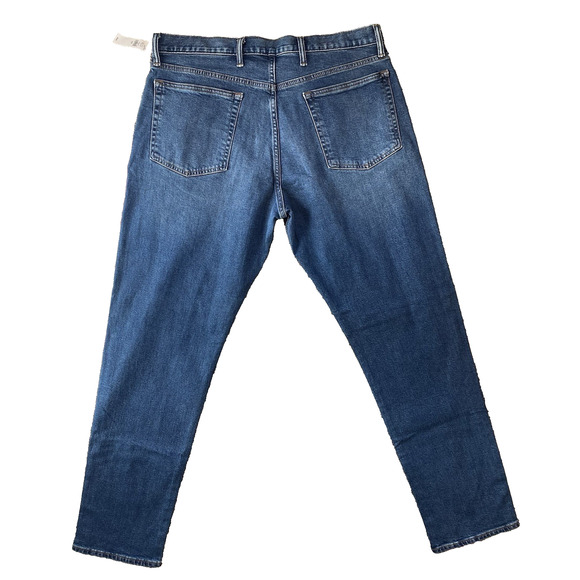 Gap Jeans Mens 36x32 NEW Slim Straight Blue Faded Stretch Denim Casual Pants - Picture 3 of 11